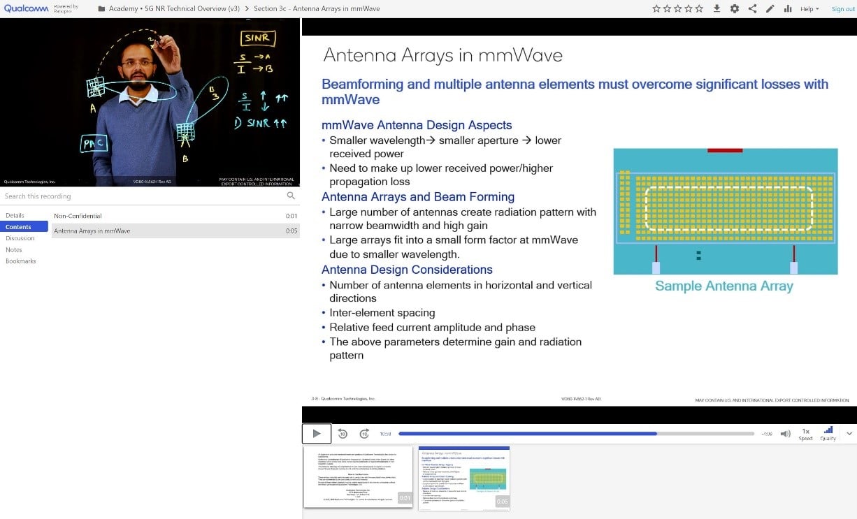 Qualcomm 5G engineer teaching eLearning 5G training