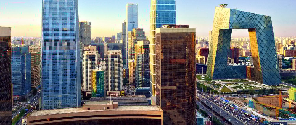 modern city with 5G technology